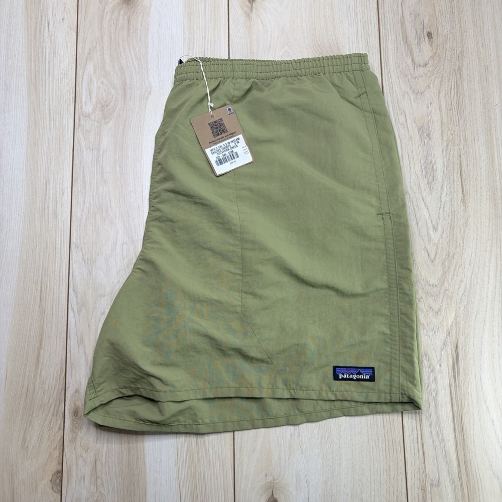Patagonia Baggies Shorts Mens XXL Buckhorn Green Elastic Waist Mesh Lined NWT